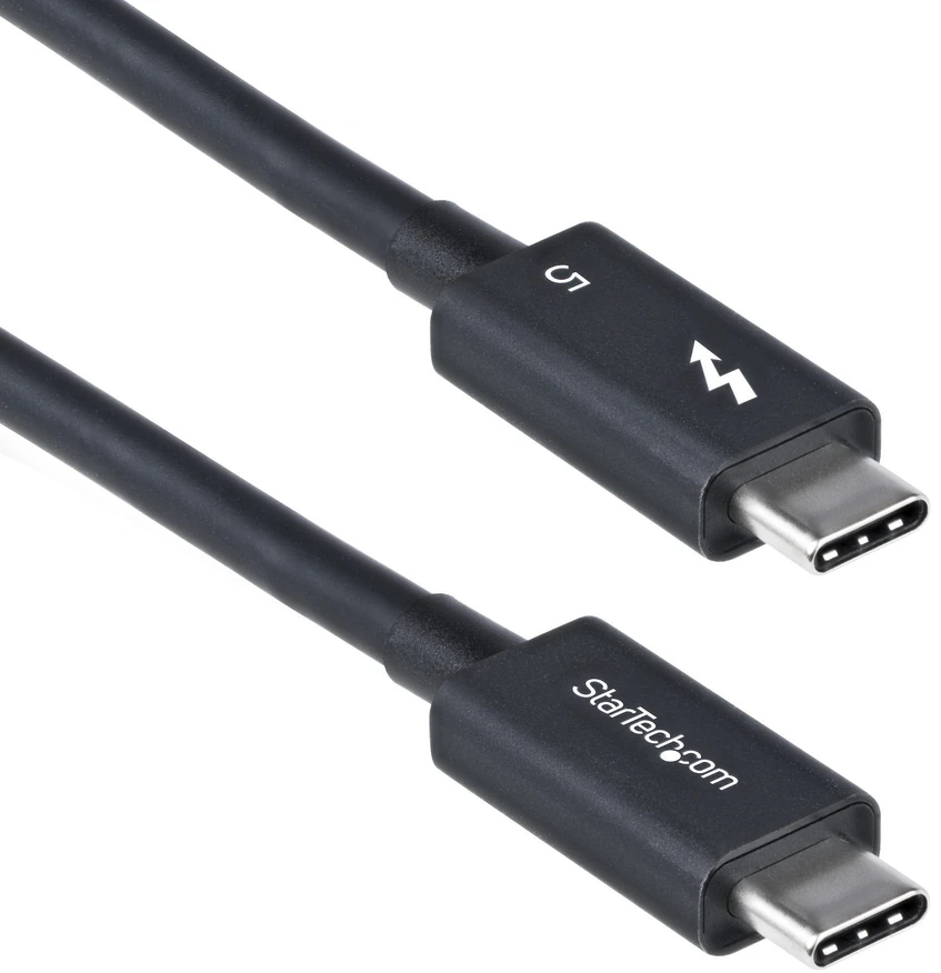 Kabelis USB StarTech Thunderbolt - USB-C 1 m Juodas (TBLT5MM1M240W)