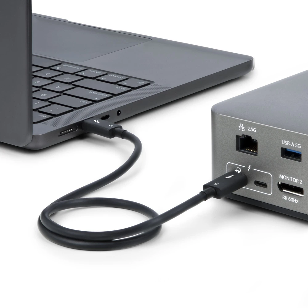 Kabelis USB StarTech Thunderbolt - USB-C 1 m Juodas (TBLT5MM1M240W)