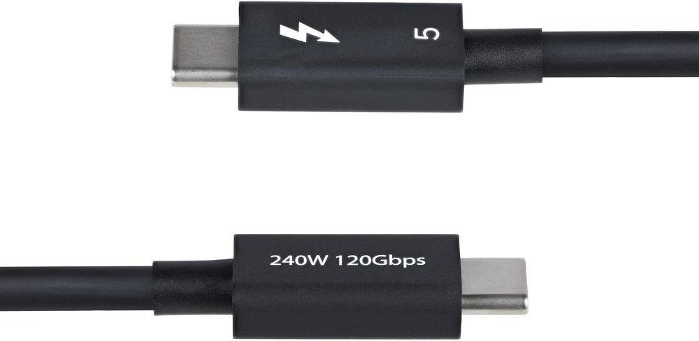 Kabelis USB StarTech Thunderbolt - USB-C 1 m Juodas (TBLT5MM1M240W)