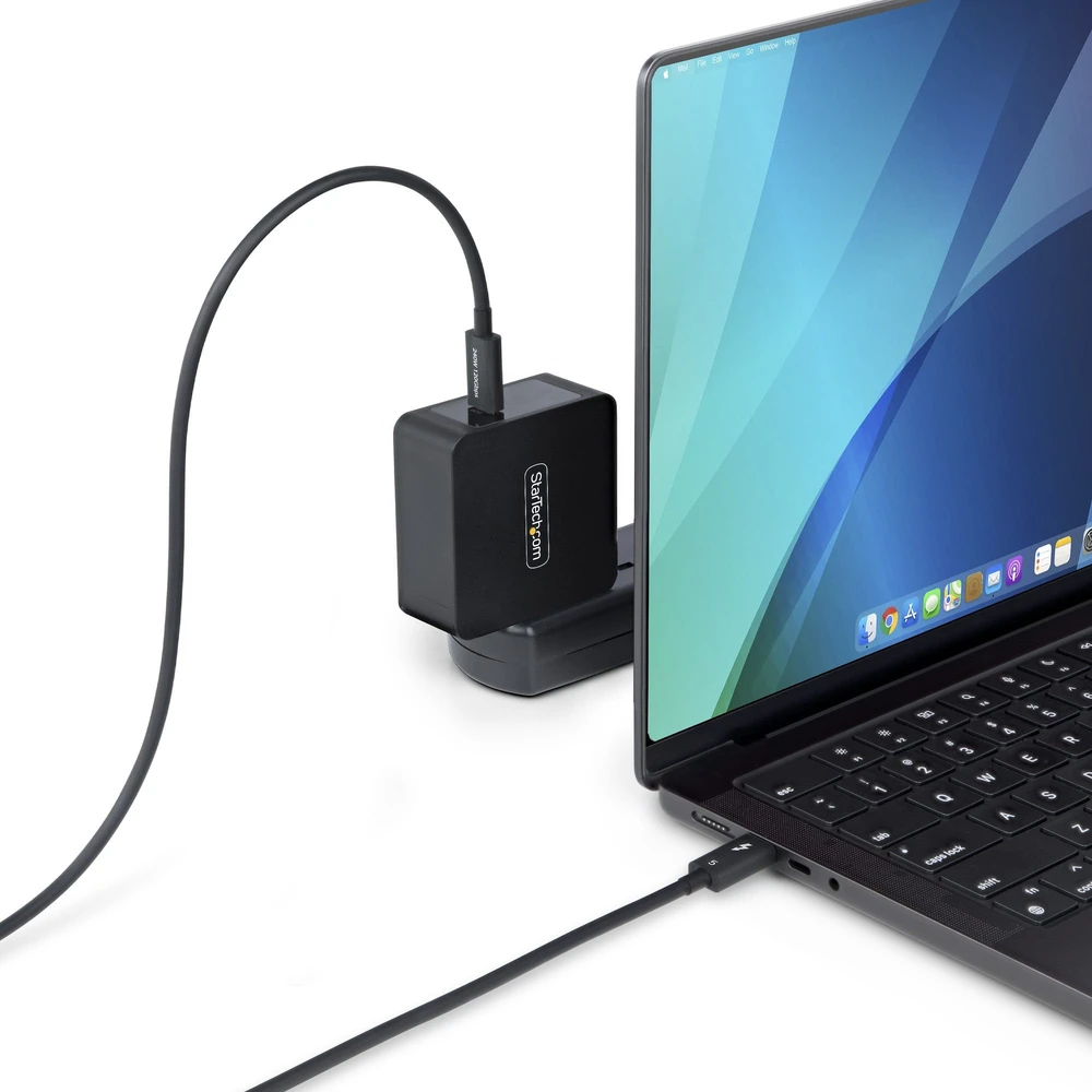 Kabelis USB StarTech Thunderbolt - USB-C 1 m Juodas (TBLT5MM1M240W)
