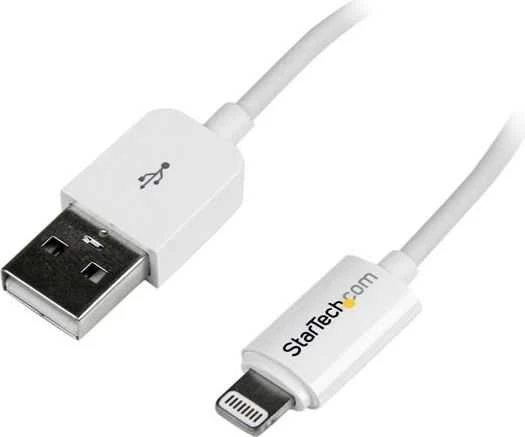 Kabelis USB StarTech USB-A - Lightning 1 m Baltas (USBLT1MW)