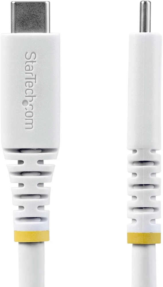 Kabelis USB StarTech - USB-C (M) do USB-C (M) - USB4 / Thunderbolt 3 / Thunderbolt 4 / DisplayPort 1.4 - 2 m - obsługa 4K120Hz, wytrzymały, rozszerzony zakres mocy (EPR), obsługa Power Delivery 3.1, elastyczny - balta (CC2M20GUSB4TPW)