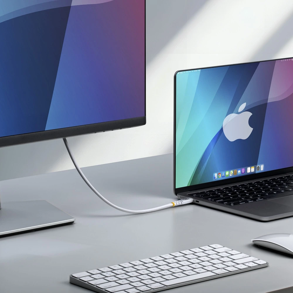 Kabelis USB StarTech - USB-C (M) do USB-C (M) - USB4 / Thunderbolt 3 / Thunderbolt 4 / DisplayPort 1.4 - 2 m - obsługa 4K120Hz, wytrzymały, rozszerzony zakres mocy (EPR), obsługa Power Delivery 3.1, elastyczny - balta (CC2M20GUSB4TPW)