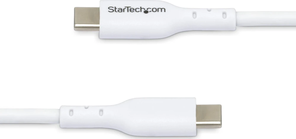 StarTech 3M Baltas USB-C Įkrovimo kabelis/60W MAITINIMO TIEKIMAS M/M TYPE-C