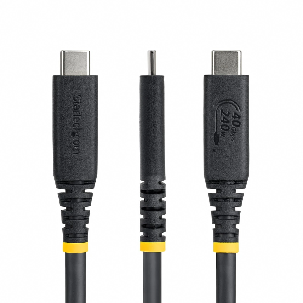 Kabelis USB StarTech USB-C do USB-C USB4 / Thunderbolt / DisplayPort 2.1 50 cm do 40 Gb/s Power Delivery 240W 8K60Hz 4K240Hz Pasywny (CC50CM40GUSB4TP)