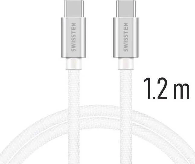 Swissten greito įkrovimo laidas 1,2m Juodas