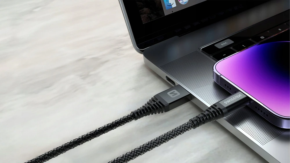 Kabelis USB Swissten USB-A - Lightning 1.5 m Pilka (71543010)