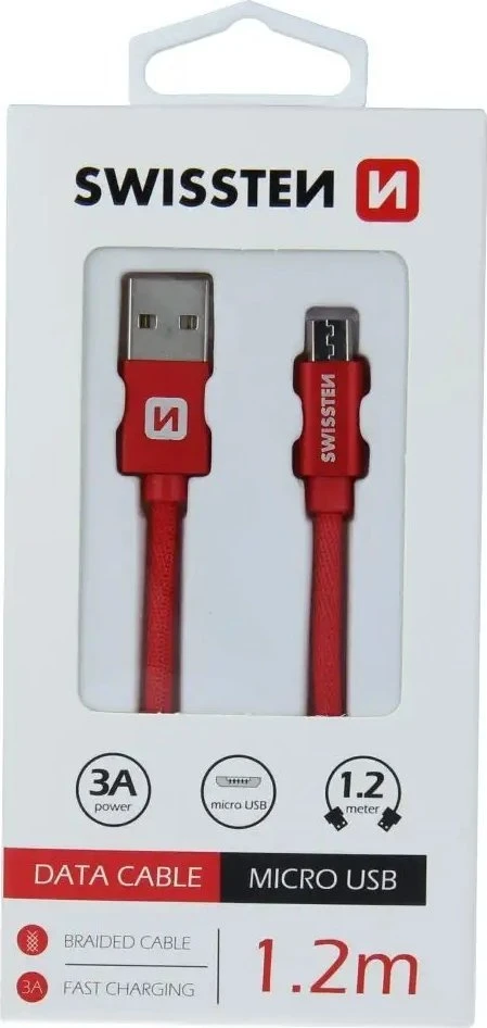 Kabelis USB Swissten USB-A - micro-B 1.2 m Auksinis (71522204)