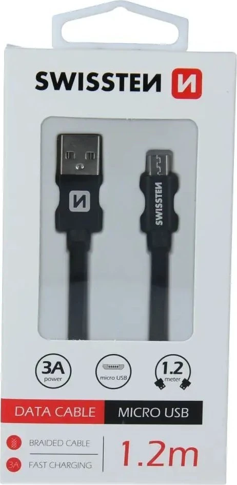 Kabelis USB Swissten USB-A - micro-B 1.2 m Auksinis (71522204)
