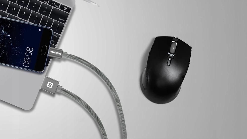 Swissten Textile Universalus Micro USB duomenų ir įkrovimo kabelis 1,2m