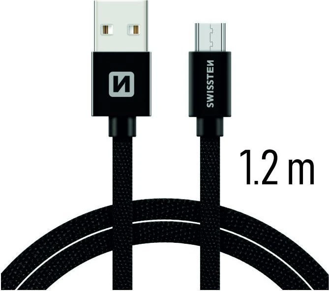 Kabelis USB Swissten USB-A - micro-B 1.2 m Auksinis (71522204)