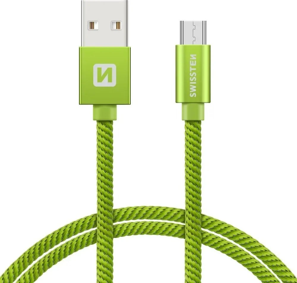 Swissten Textile Quick Charge Universalus Micro USB duomenų ir įkrovimo kabelis 2m