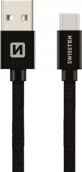 Swissten Textile Universal Quick Charge 3.1 USB-C duomenų ir įkrovimo laidas 20 cm