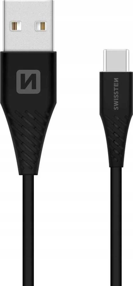 Swissten USB - USB-C 3.1 1.5m (7mm) juoda