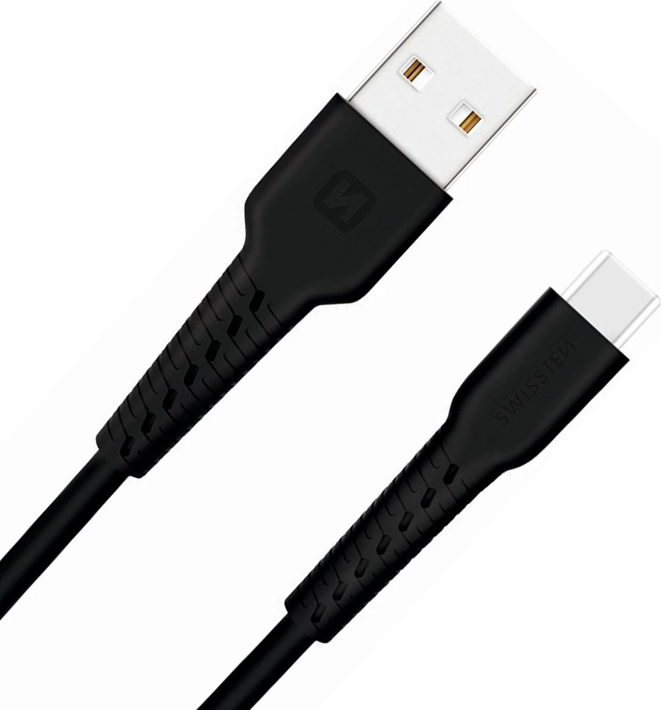 Swissten USB - USB-C 1.0m juoda