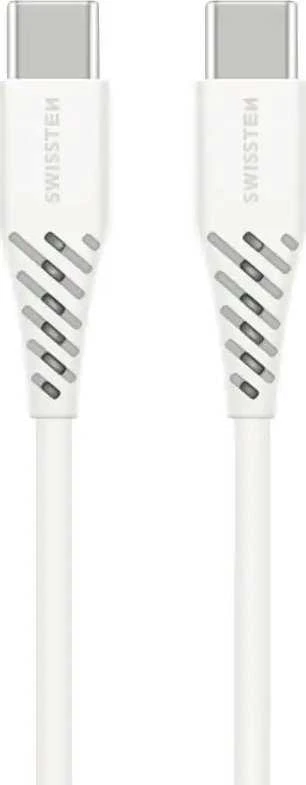 Kabelis USB Swissten USB-C - USB-C 1.5 m Baltas (71506520)
