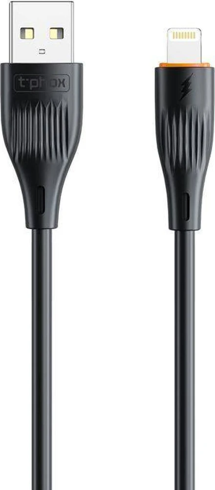 T-PHOX KABELIS X-LITE LIGHTNING Juodas 1M 3A