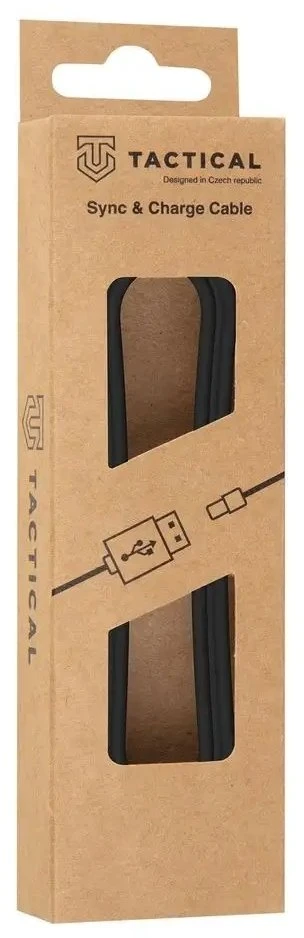 Tactical Smooth Thread kabelis USB-C/USB-C 1m juodos spalvos