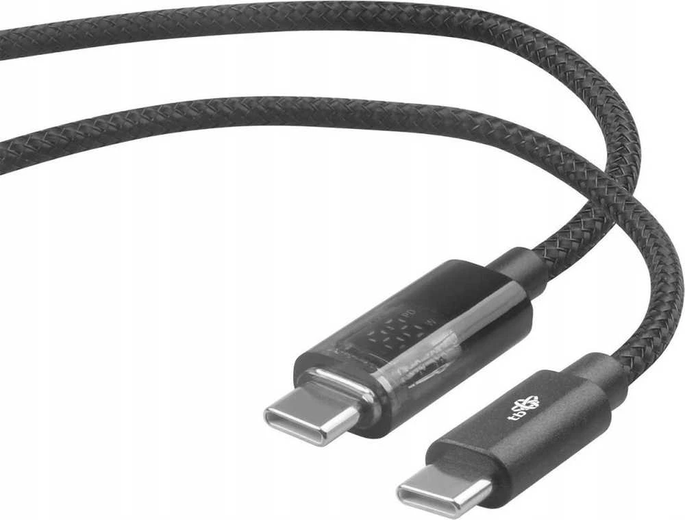 TB Kabelis USB C - USB C 1m su LED įkrovimo galios indikatoriumi (100 W)