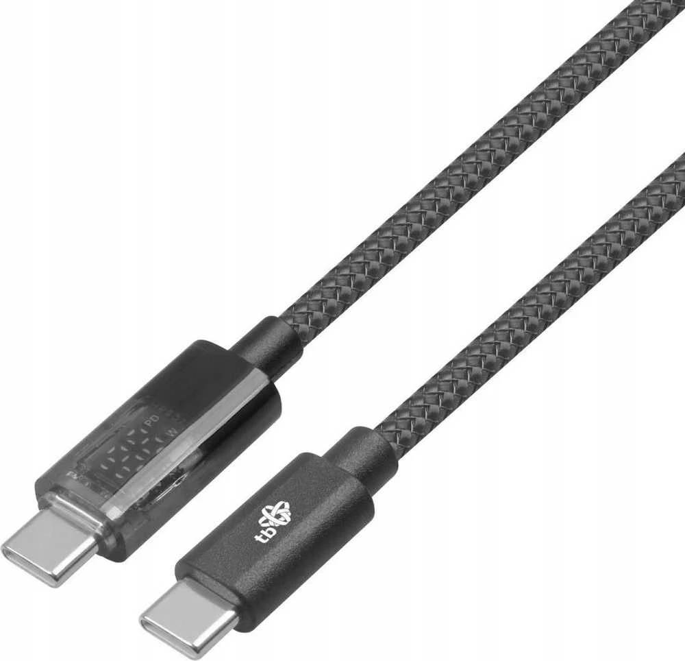 TB Kabelis USB C - USB C 1m su LED įkrovimo galios indikatoriumi (100 W)