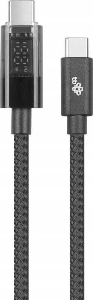 TB Kabelis USB C - USB C 1m su LED įkrovimo galios indikatoriumi (100 W)