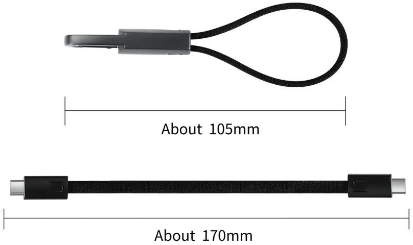 „Tech-Protect Ultraboost DNA“ laidas su raktų pakabuku, USB-C, PD, 60 W / 3 A, pilkos spalvos