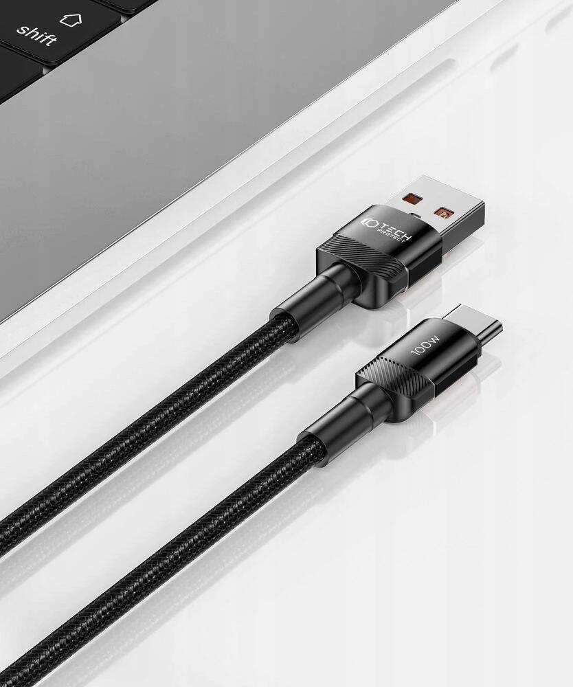 Kabelis USB – USB Type C 100W / 5A 0.5m Tech-Protect UltraBoost EVO juodos spalvos