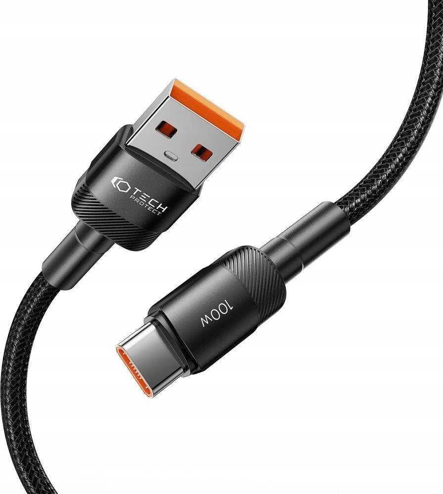 Kabelis USB – USB Type C 100W / 5A 0.5m Tech-Protect UltraBoost EVO juodos spalvos