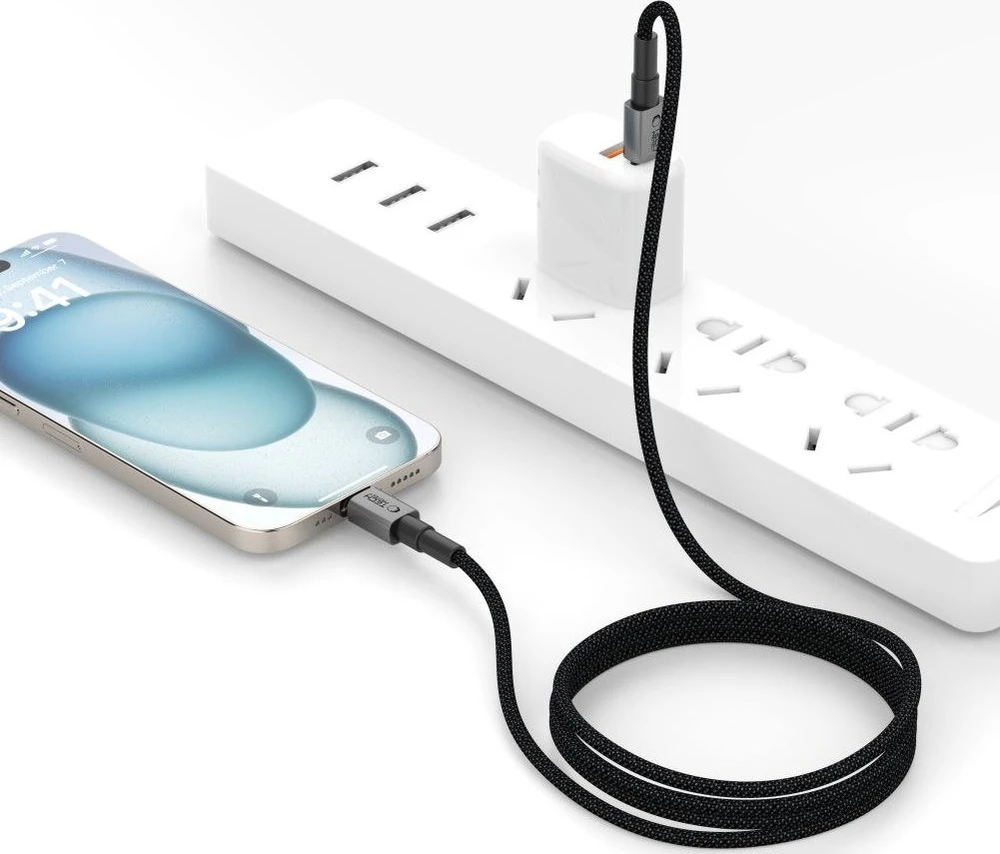 Tech-Protect UltraBoost DNA USB-C PD100W/5A kabelis 50cm – pilkas