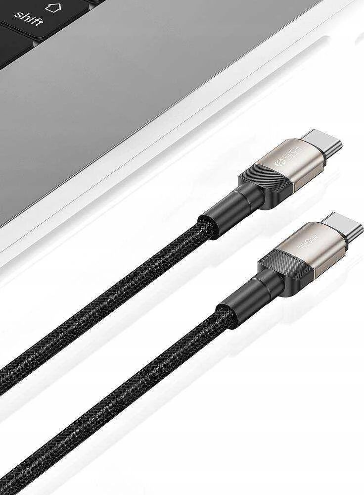 USB laidas – USB C tipo PD100W / 5A 1m Tech-Protect UltraBoost EVO titano spalvos