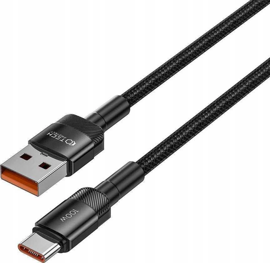 Kabelis USB – USB Type C 100W / 5A 1m Tech-Protect UltraBoost EVO Juodos spalvos