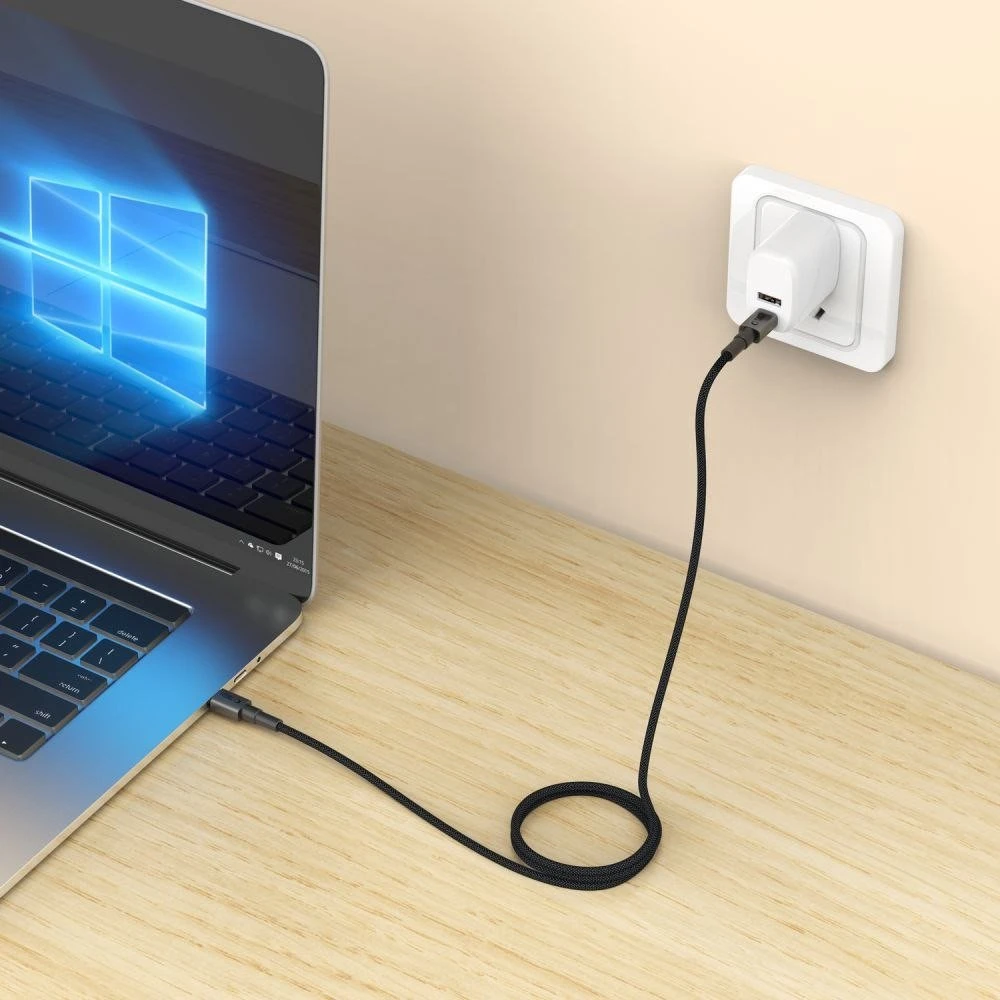 „Tech-Protect Ultraboost DNA MagTwist USB-C PD“ kabelis 100W / 5A 200 cm – pilkos spalvos