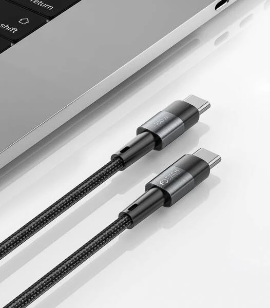 Kabelis 5A PD100W 3m USB-C ir USB-C Tech-Protect Ultraboost pilkos spalvos