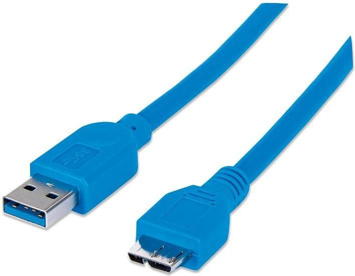 TECHLY 304857 Techly SuperSpeed USB 3.0 laidas, A male to micro-B patinas, 50 cm, mėlynas