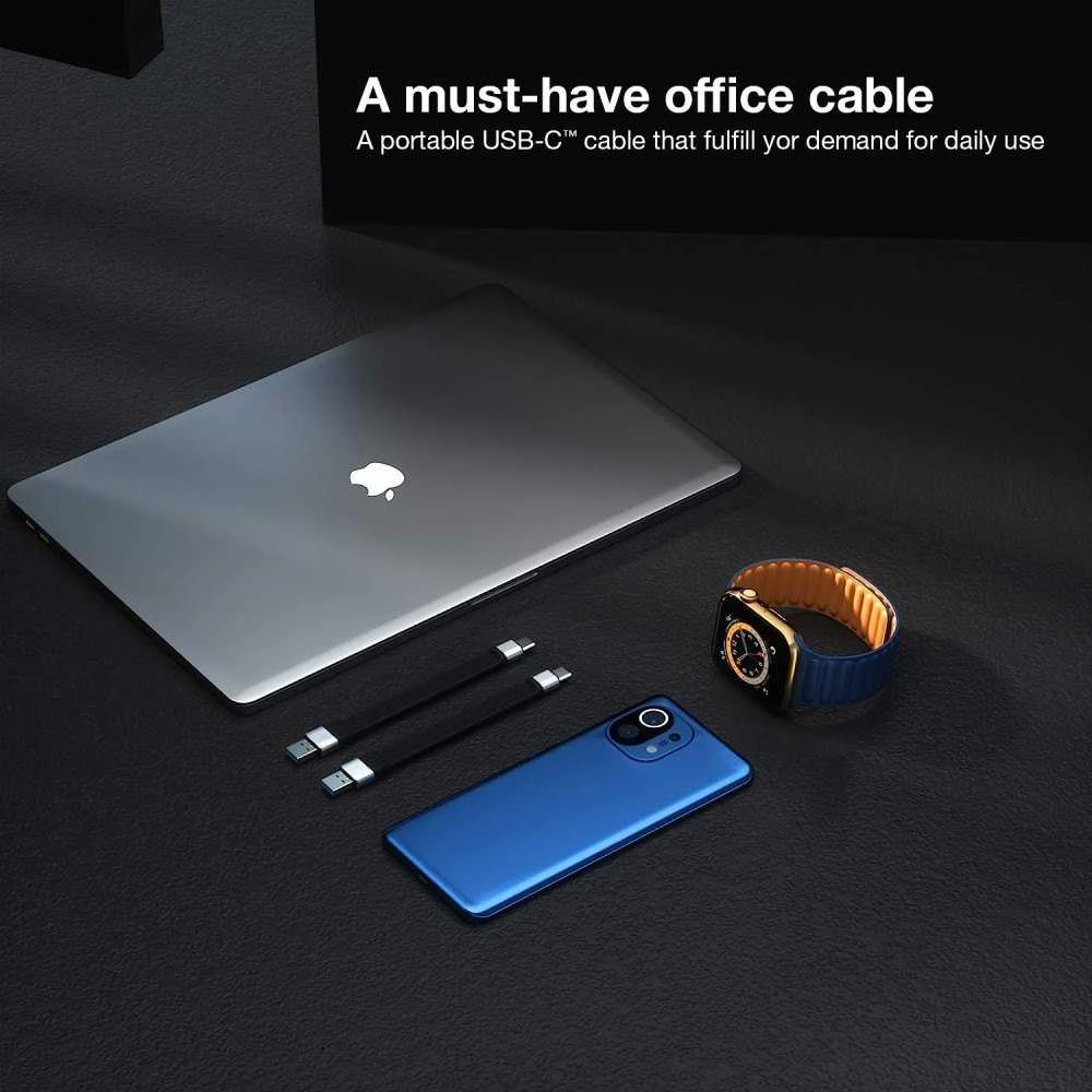 Kabelis USB Techly USB-C - USB-C 0.12 m Juodas (ICOC USBC-FL-U322)