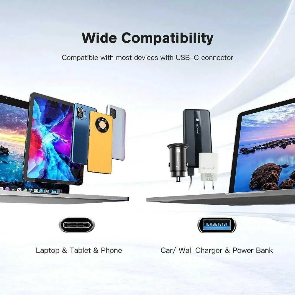 Kabelis USB Techly USB-C - USB-C 0.12 m Juodas (ICOC USBC-FL-U322)