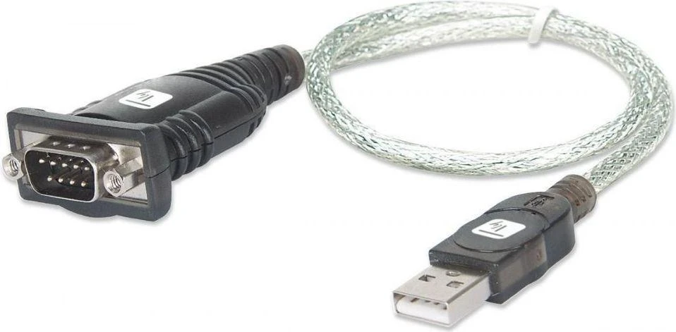 Techly IDATA USB-SER-2T kabelių sąsaja / invertavimo adapteris USB A RS232 Juoda, Metalinis