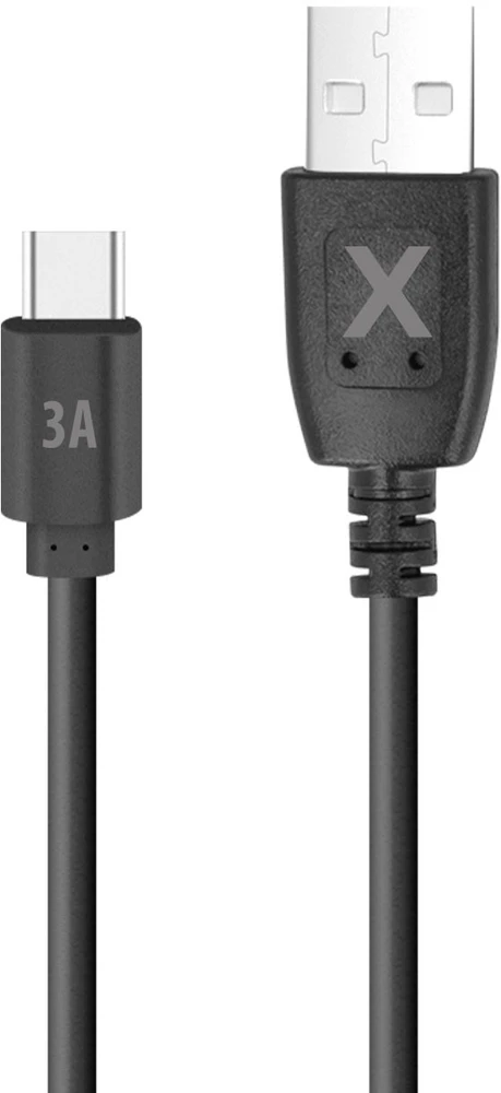 Maxlife laidas USB – USB-C 0,5 m 3A juodas