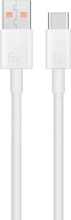 Originalus HUAWEI kabelis USB A iki C tipo 6A 66W LX04072043 1 m baltas urmu