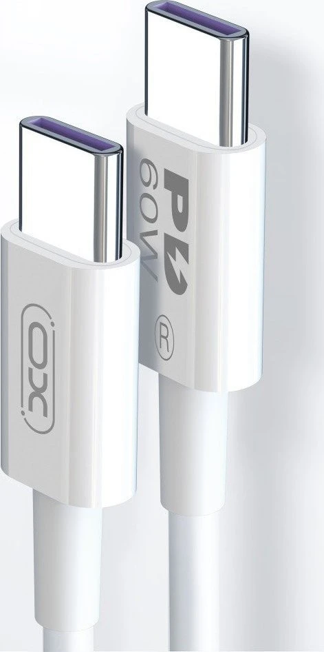 XO laidas NB-Q190B PD USB-C – USB-C 2,0m 60W baltas