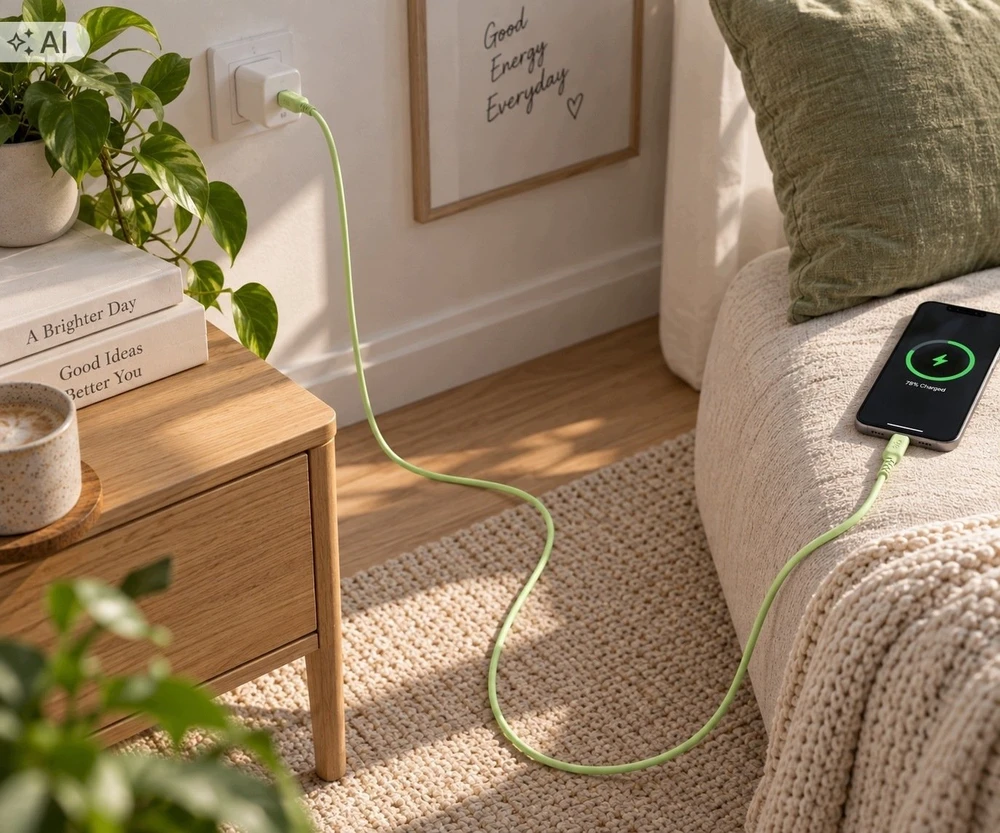 USB laidas TnB USB-C į USB-C 60 W Turbo Charge 1 m telefonui, greitas įkrovimas T''nb / Tcusbc01gr / Žalias (SB12247)