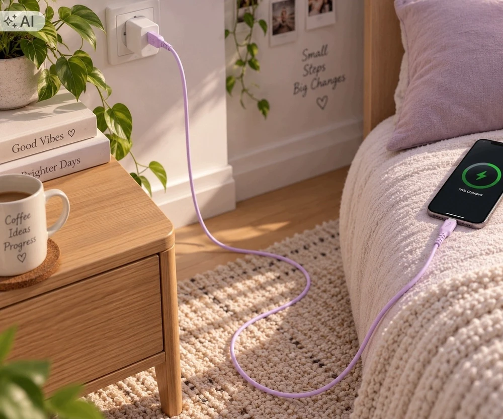 USB laidas TnB USB-C į USB-C 60 W Turbo Charge 1 m telefonui, greitas įkrovimas T''nb / Tcusbc01vl / Violetinė (SB12246)