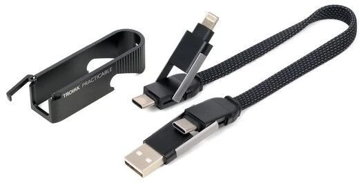 USB laidas Troika Įkrovimo, juodas (TRCBL24/BK)