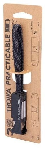 USB laidas Troika Įkrovimo, juodas (TRCBL24/BK)