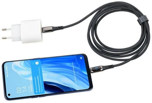 Kabelis USB Troika USB-C - USB-C + Lightning 2 m Juodas (CBL20/BK)
