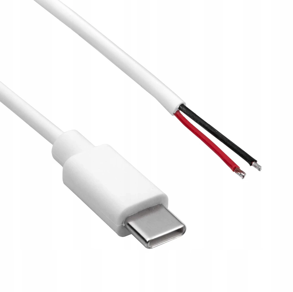 AKYGA USB type C m cable open version AK-SC-40 1m baltas