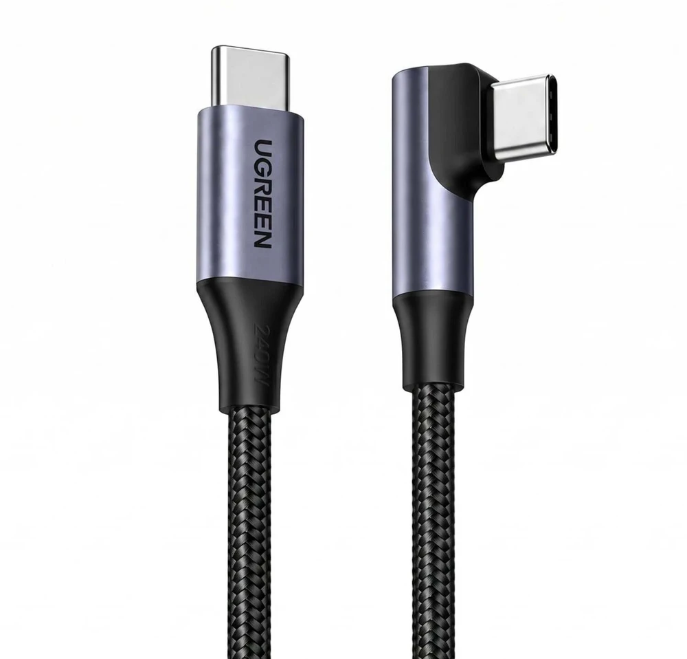 Kabelis USB C - USB C kampinis 1m 240W L536 UGREEN