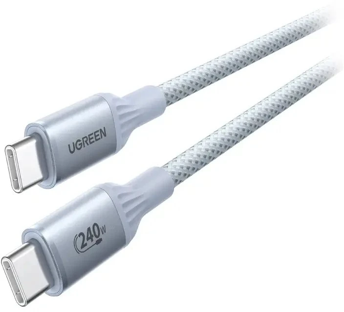 Kabelis USB Ugreen L534 USB-C do USB-C 2 m 240 W Sidabrinė-balta (UGR5909)