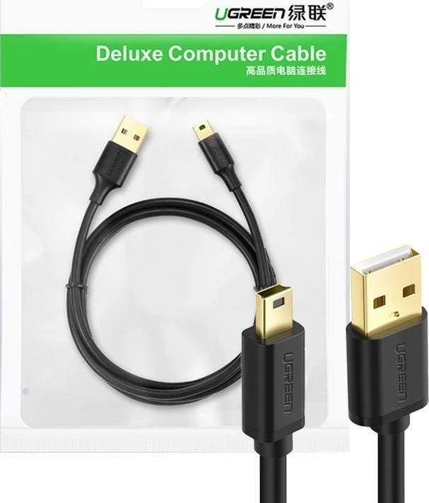 Kabelis USB 2.0 UGREEN 10355B, vyriškas, mini USB, 1m