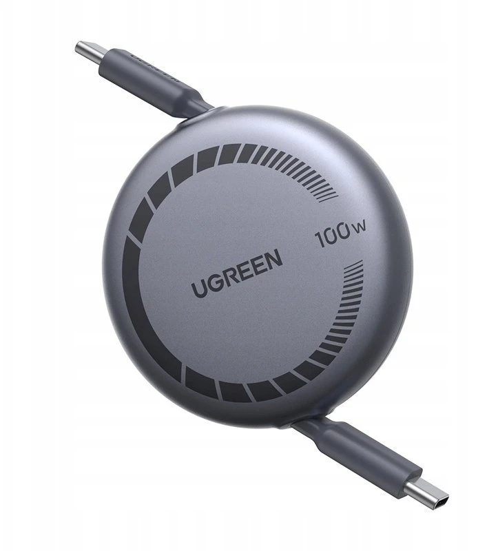 Ugreen USB-C į USB-C 100W greito įkrovimo kabelis su ištraukiamu mechanizmu, 1 m (65905)